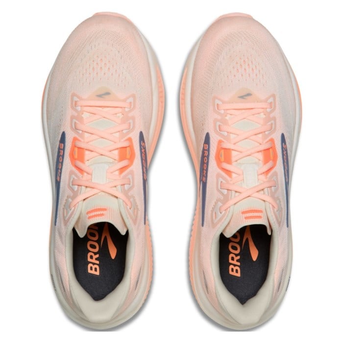Brooks Ghost 18 - Womens Running Shoes - Star White/Cyber Peach/Grey