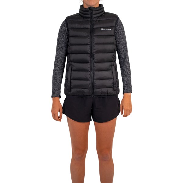 Champion Rochester Womens Puffer Vest Black RunDNA