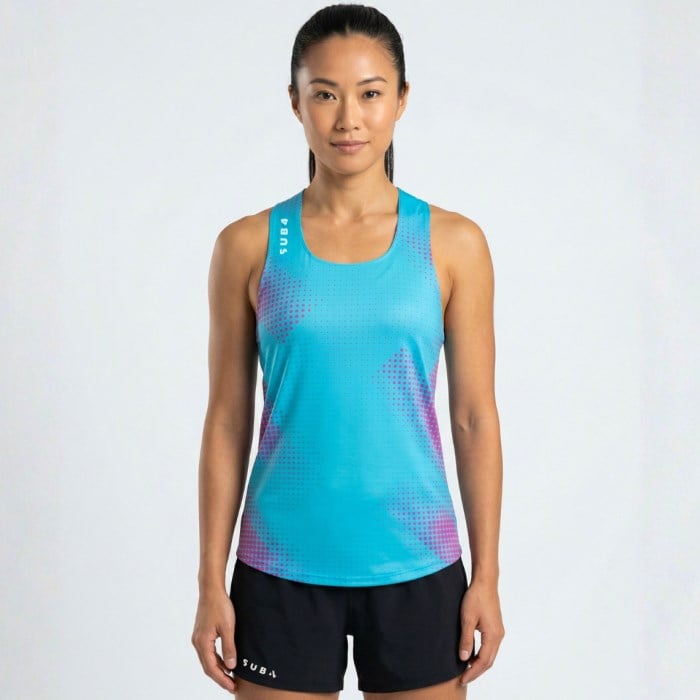 Womens Running Elite Fusion Blue Singlet & Shorts Set - Fusion Blue
