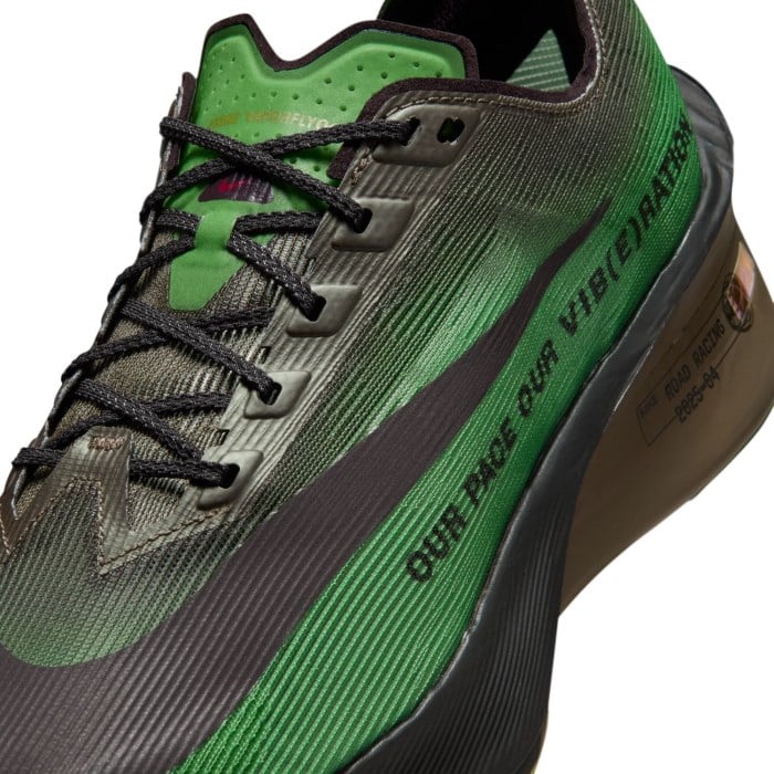 Nike ZoomX Vaporfly 4 - Our Pace Our Vib(e)bration - Mens Racing Shoes - Chlorophyll/Burgundy