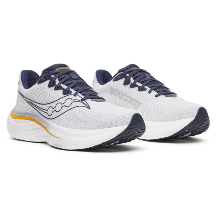 Saucony Ride 19 - Mens Running Shoes - White/Naval - image 6