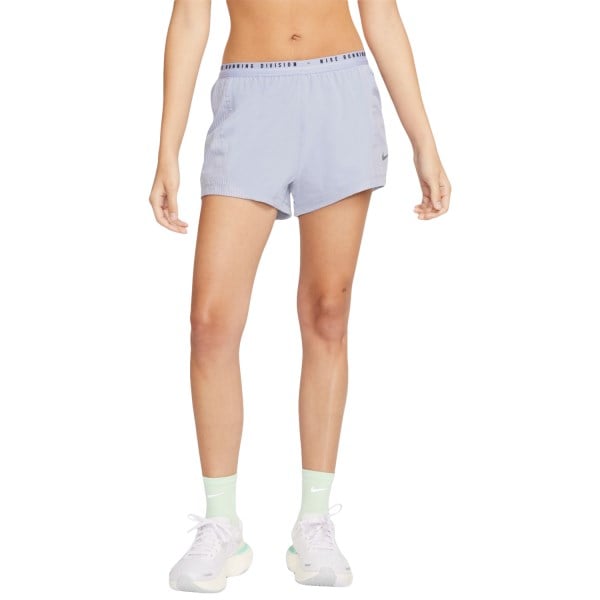 Nike Run Division Tempo Luxe 3 Inch Womens Running Shorts - Indigo Haze/Reflective Silver/Reflective