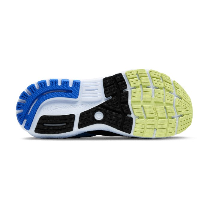 Brooks Ghost 16 - Mens Running Shoes - Black/Cobalt/Neo Yellow