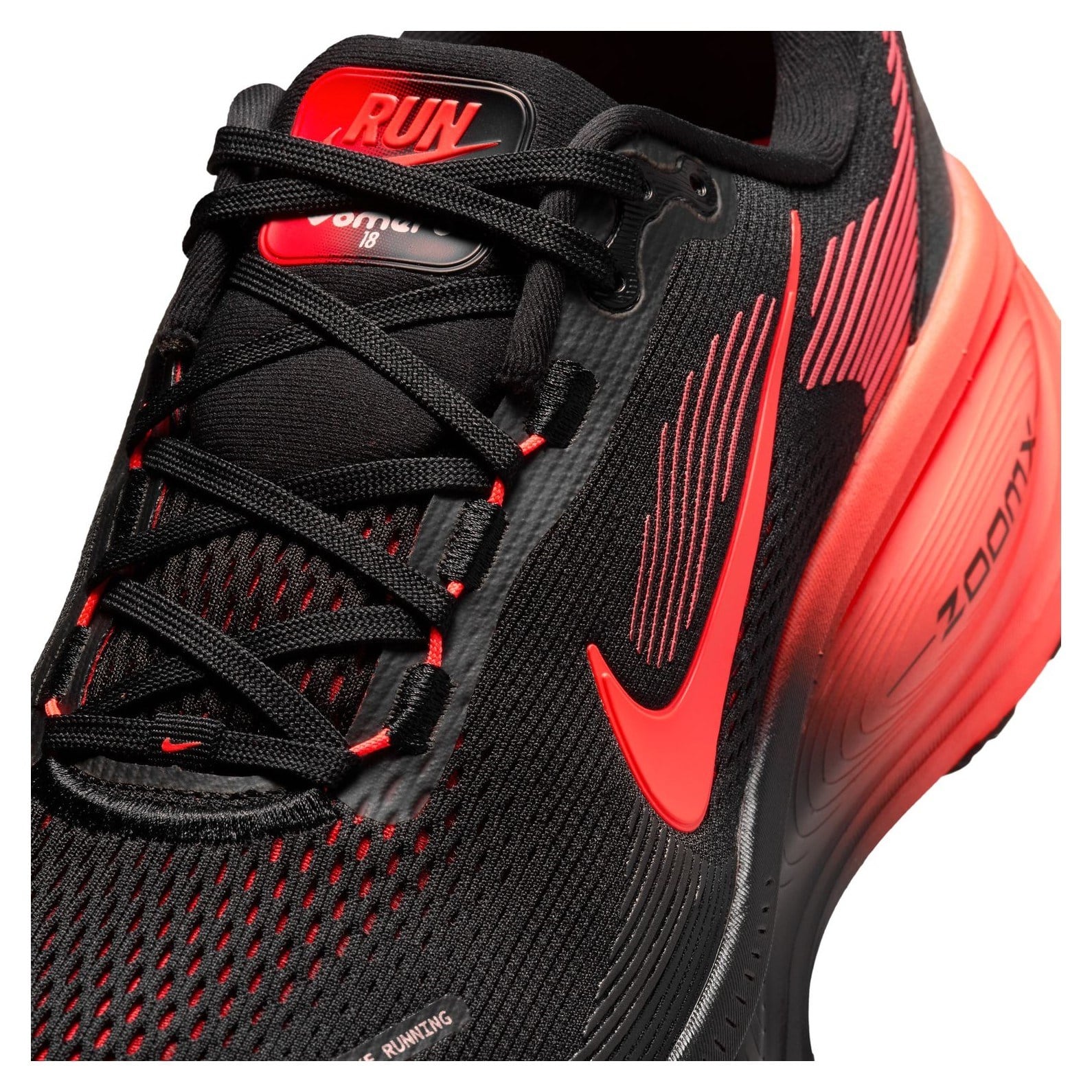 Nike Vomero 18 - Mens Running Shoes - Black/Bright Crimson/University Red - image 8