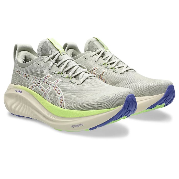 Asics Gel Nimbus 27 TR - Mens Trail Running Shoes - Nature Bathing/Lime Green