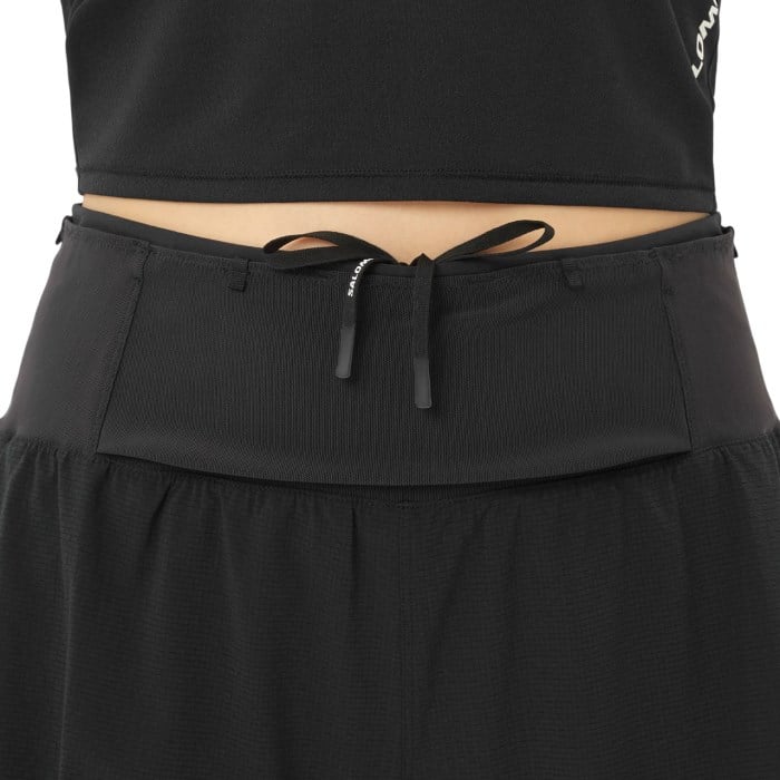 Salomon Sense Aero 2-In-1 Womens 4 Inch Running Shorts - Deep Black