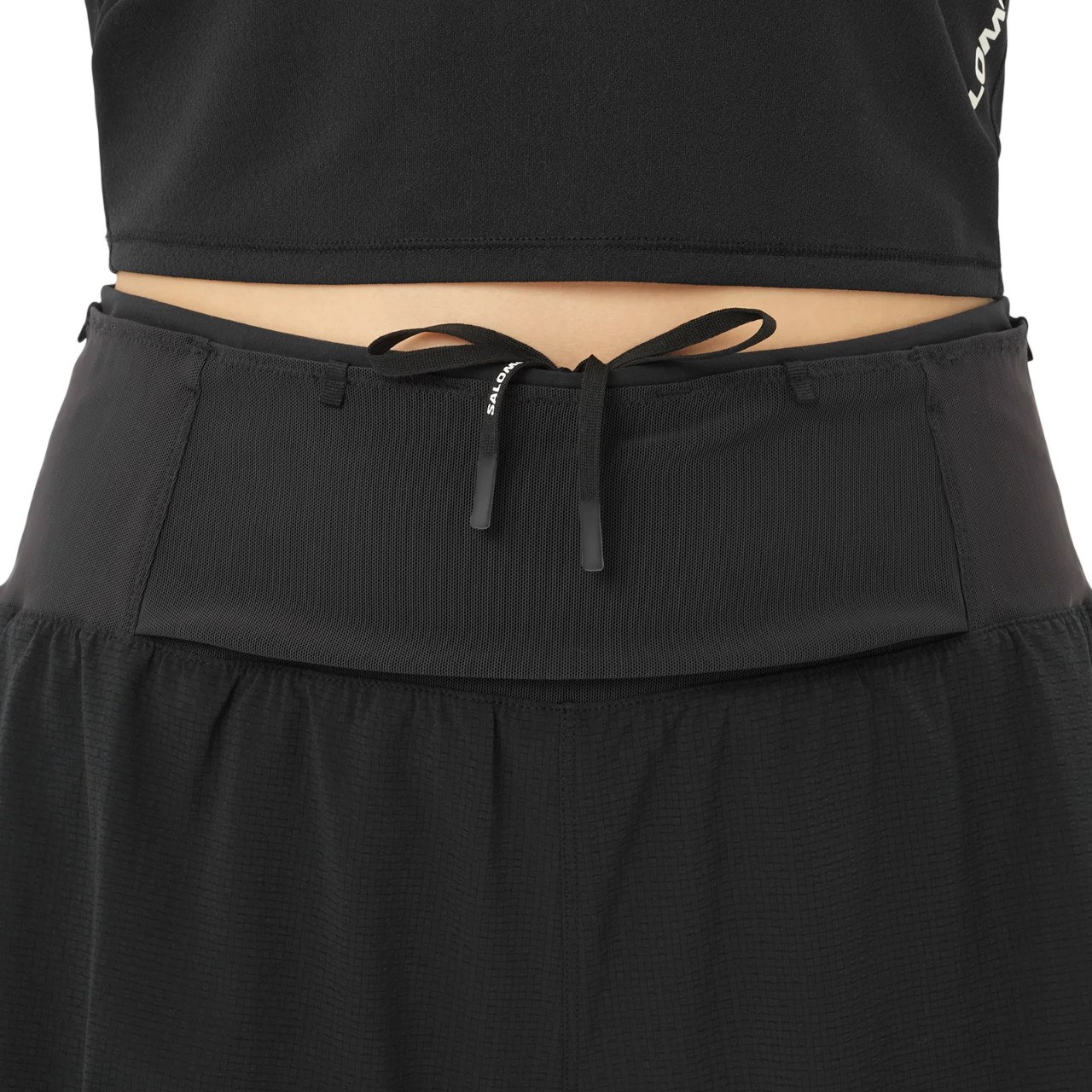 Salomon Sense Aero 2-In-1 Womens 4 Inch Running Shorts - Deep Black