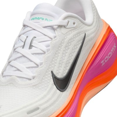 Nike Vomero Plus - Womens Running Shoes - White/Black/Fire Pink/Hyper Crimson