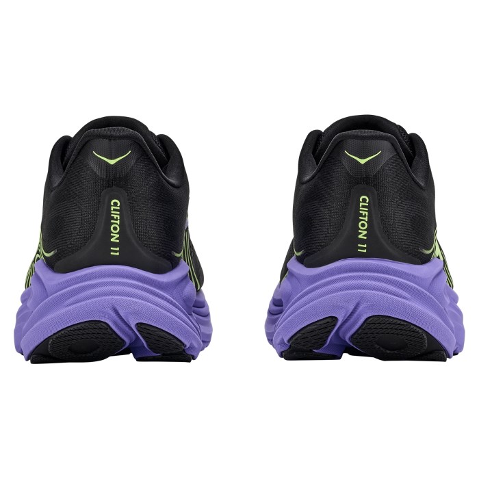Hoka Clifton 11 - Mens Running Shoes - Black/Neon Yuzu/Purple - image 5
