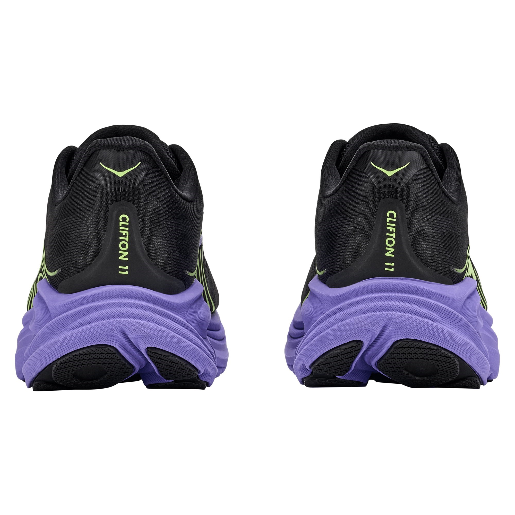 Hoka Clifton 11 - Mens Running Shoes - Black/Neon Yuzu/Purple - image 5