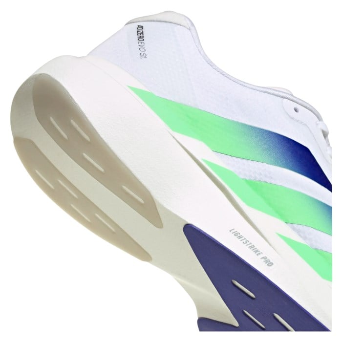 adidas Adizero Evo SL Woven - Mens Running Shoes - White/Beam Green/Chalk White - image 7