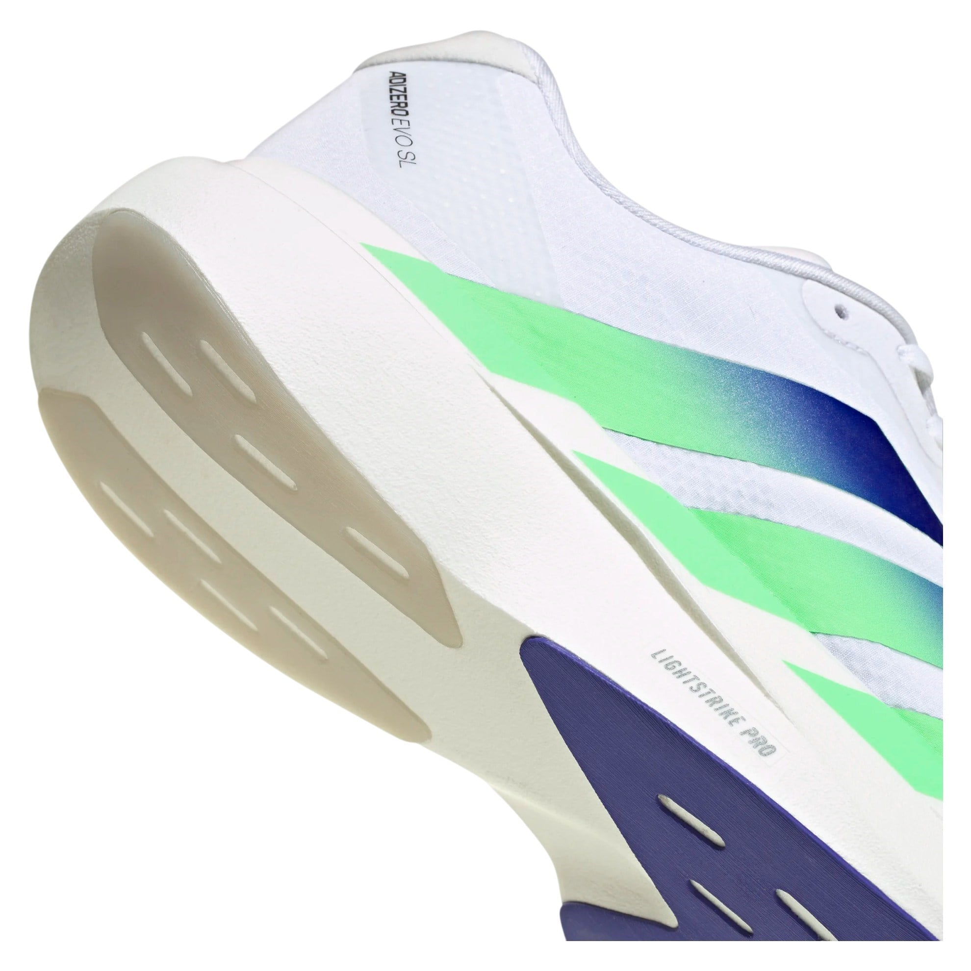 adidas Adizero Evo SL Woven - Mens Running Shoes - White/Beam Green/Chalk White - image 7