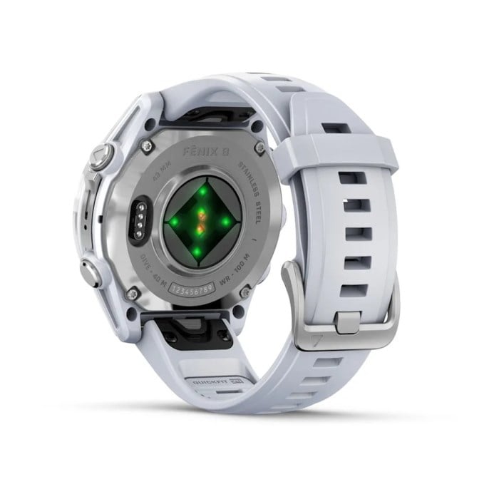 Garmin Fenix 8 43mm Premium Multisport Smartwatch - Silver/Whitestone Silicone Band - image 7
