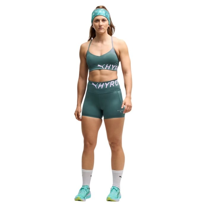 Puma x Hyrox PWRMode Womens Strappy Sports Bra - Herb Garden - image 3