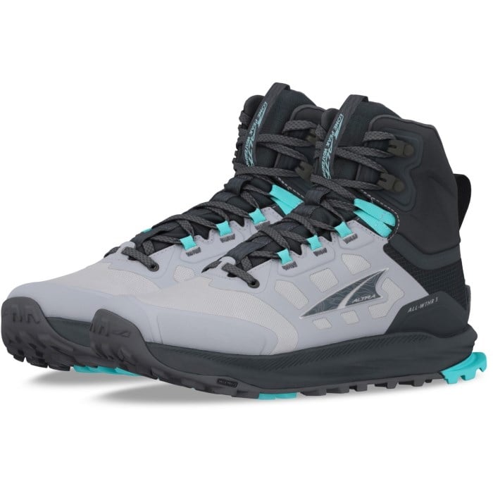 Altra Lone Peak 9 Mid Waterproof - Womens Hiking Shoes - Black/Gray