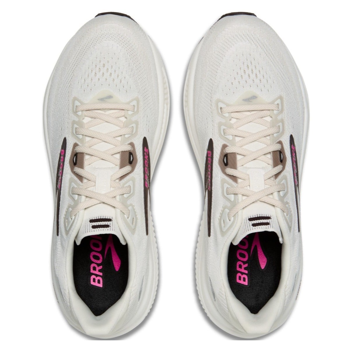 Brooks Ghost 18 - Womens Running Shoes - Coconut/Coffee/Fuchsia - image 3