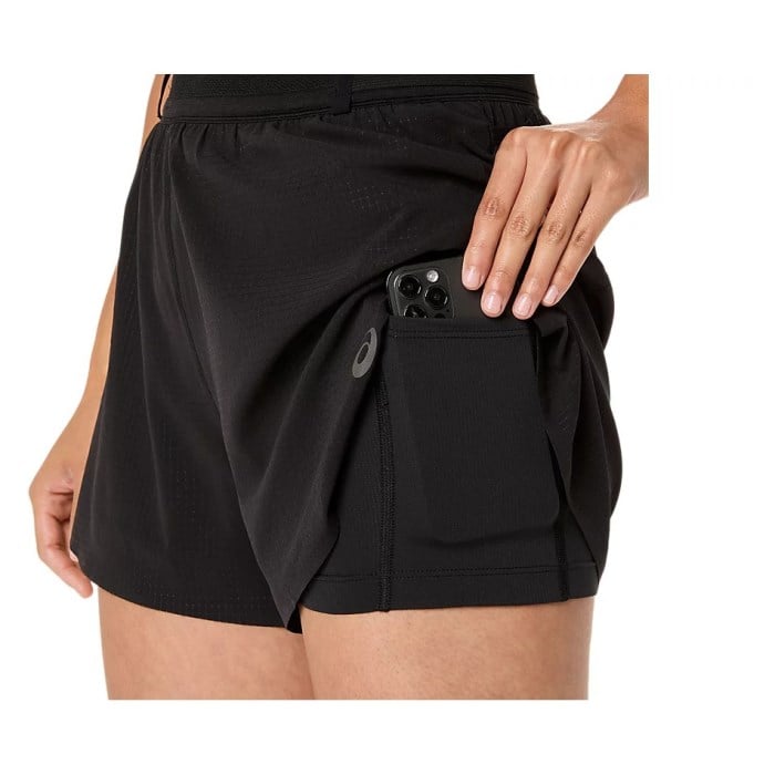 Asics MetaRun Womens Split Shorts - Performance Black - image 7