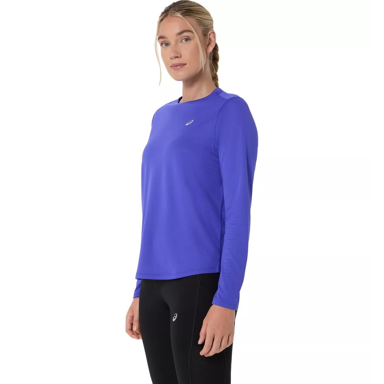 Asics Silver Womens Long Sleeve Running Top - Cobalt Burst