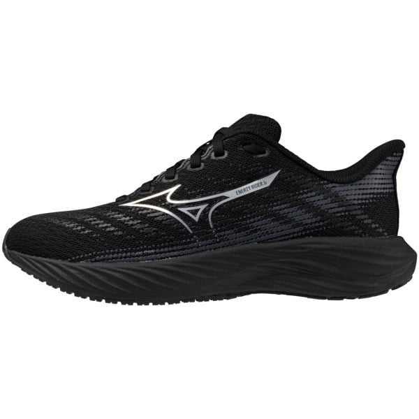 Mizuno Wave Enerzy Rider Jr - Kids Running Shoes - Black/Silver/Ebony