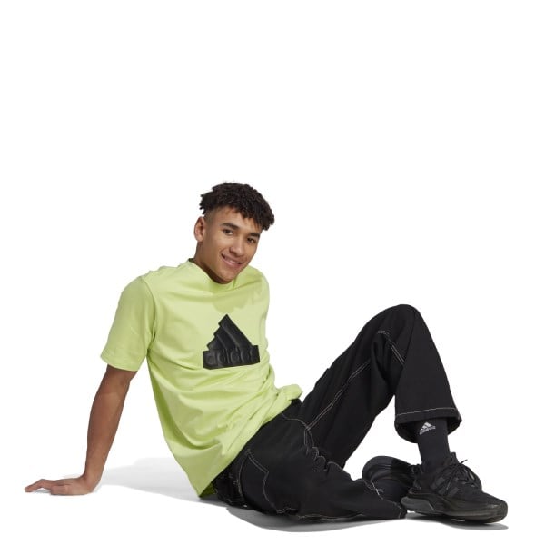 adidas Badge Of Sport Mens Bomber T-Shirt - Pulse Lime/Black
