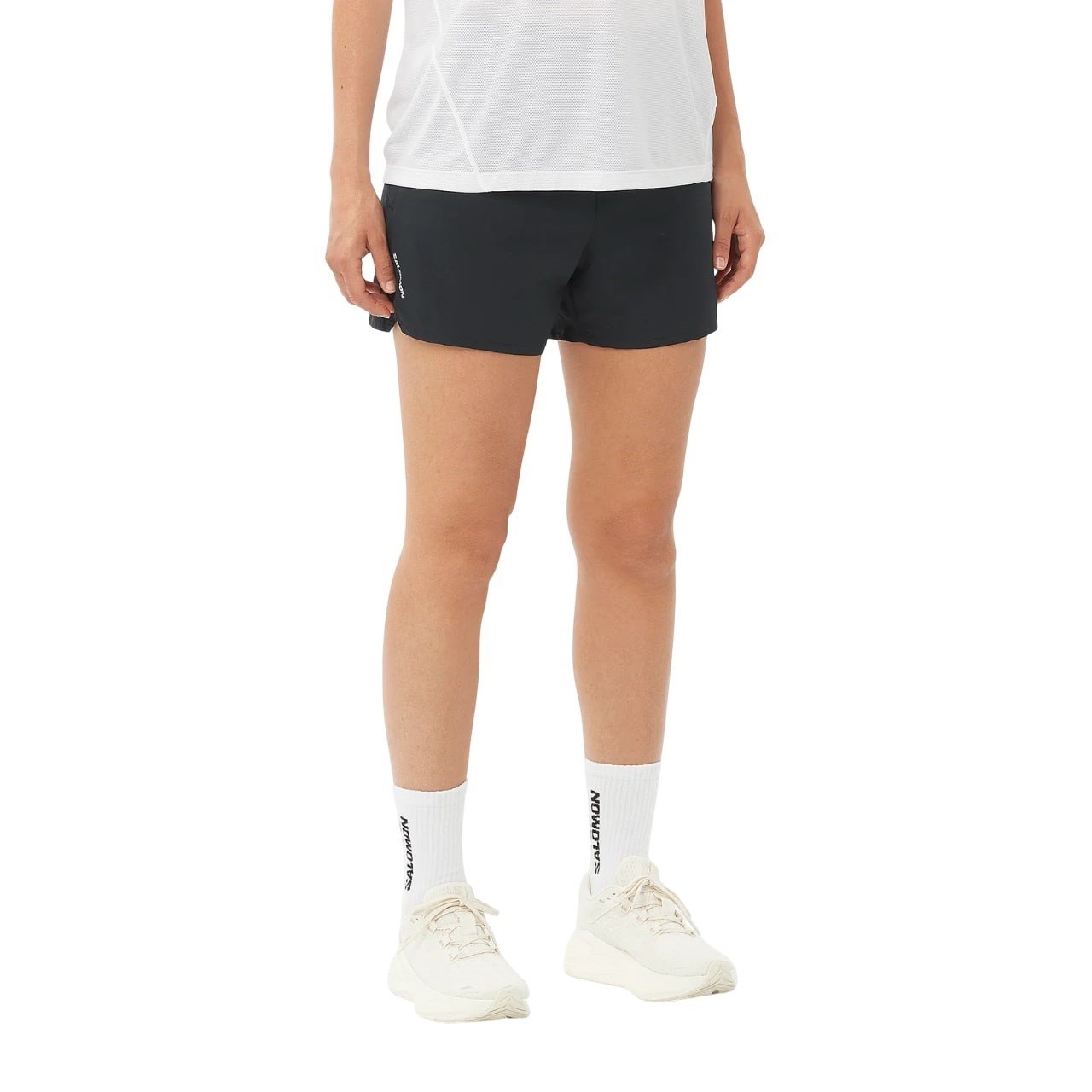 Salomon Shakeout Core 4 Inch Womens Shorts - Deep Black