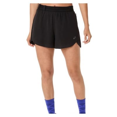 Asics MetaRun Womens Split Shorts - Performance Black