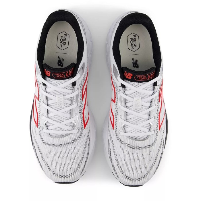 New Balance Fresh Foam 680v8 - Mens Running Shoes - White/Black/True Red