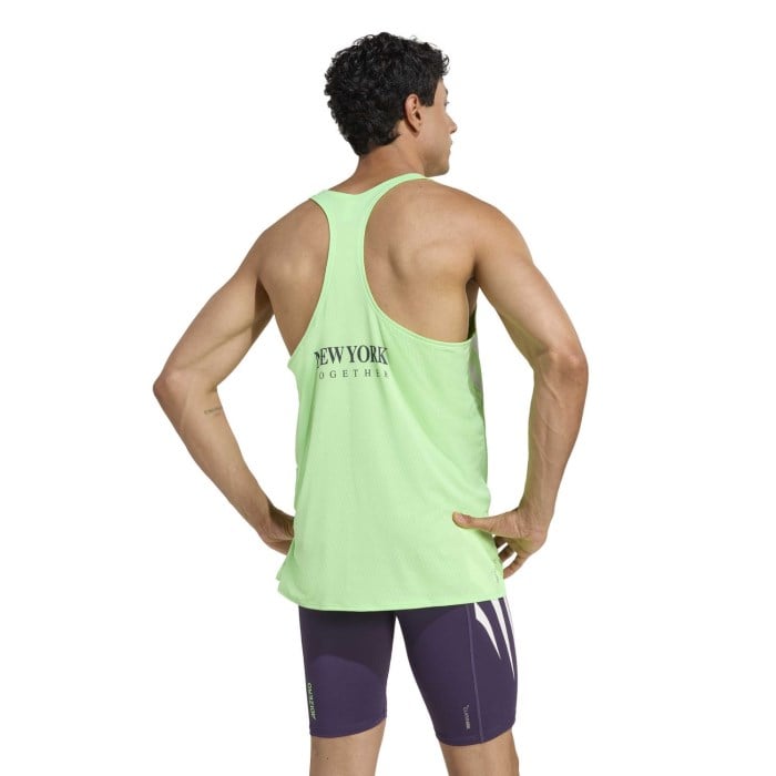 adidas Adizero NYC Running Singlet - AFH4/Green/Lime Burst