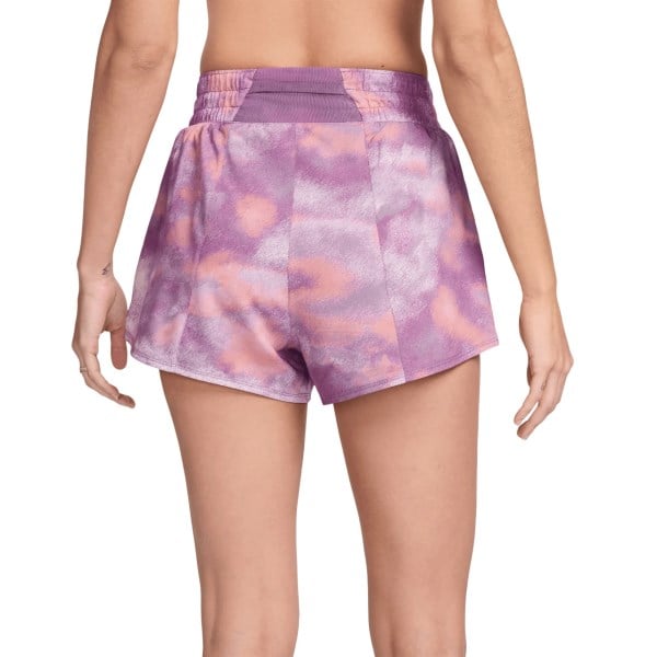 Nike One Dri-Fit Womens High-Waisted 3 Inch Brief-Lined Running Shorts - Hot Fuchsia/Black