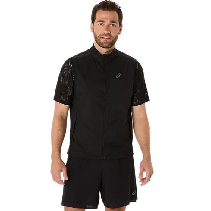 Asics Metarun Packable Gilet - Mens Running Vest - Performance Black