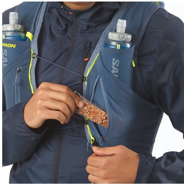 Salomon Advance Skin 12 Set Running Vest With Flasks - Bearing Sea/Flint Stone