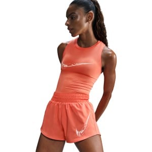 Nike Womens One Dri-Fit Mid Rise Breif Lined Graphic Shorts