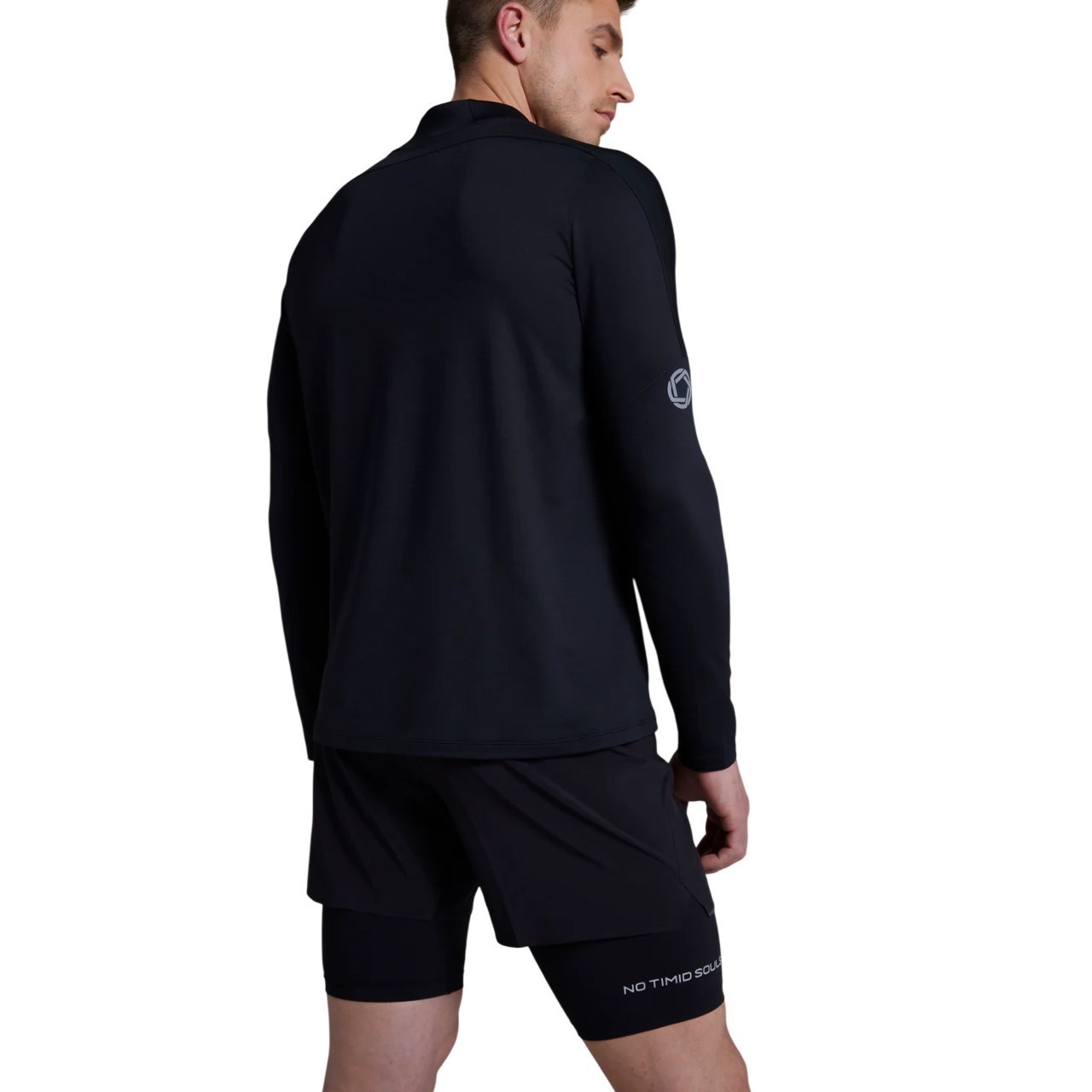 No Timid Souls AIRWRAP Mens 1/4 Zip - New Black