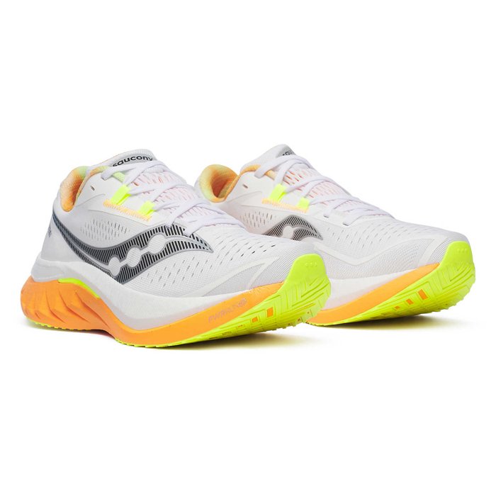 Saucony Endorphin Speed 4 - Mens Running Shoes - White/Peel