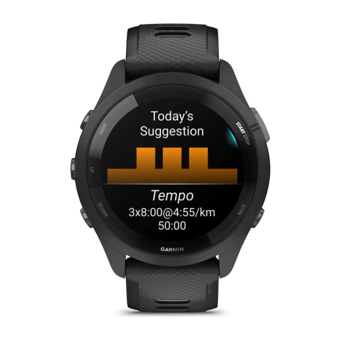 Garmin Forerunner 265 - GPS Running Smart Watch - Black