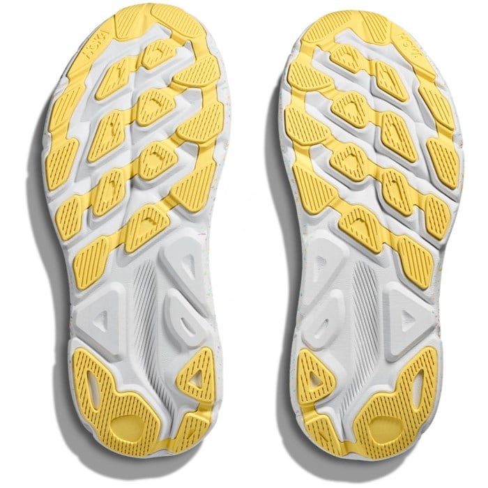 Hoka Clifton 9 - Womens Running Shoes - White/Lemonade