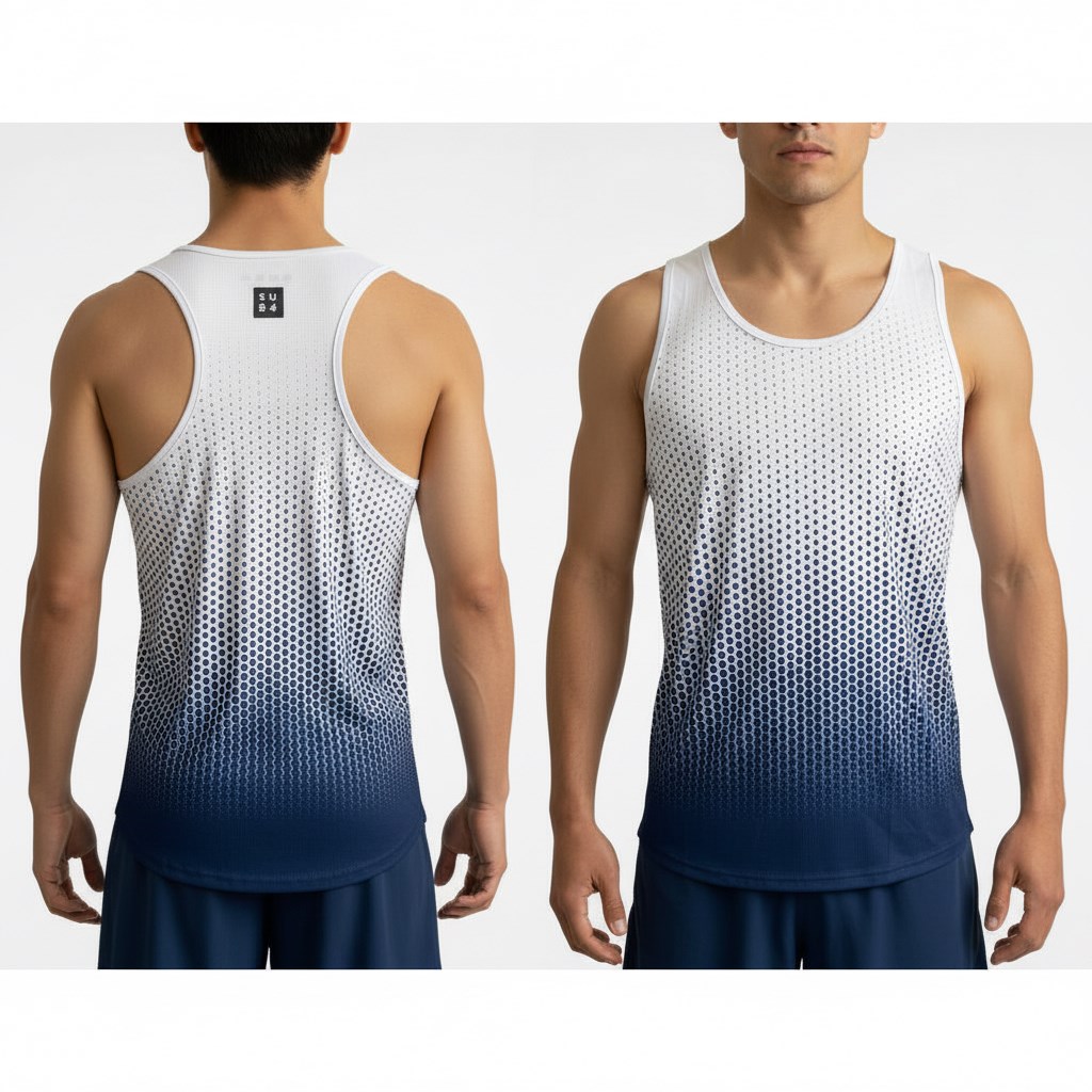 SUB4 DryLyte Racerback Singlet - Dot Navy