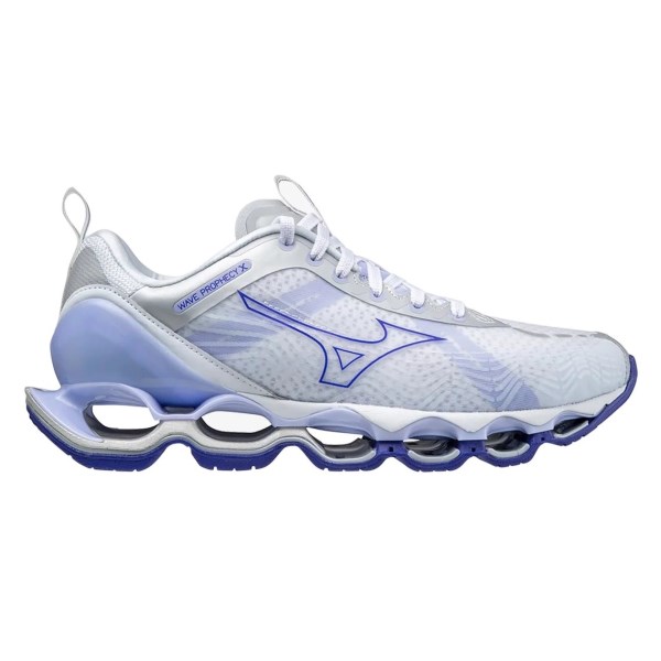Mizuno Wave Prophecy X - Womens Sneakers - White/Violet/Galaxy Silver