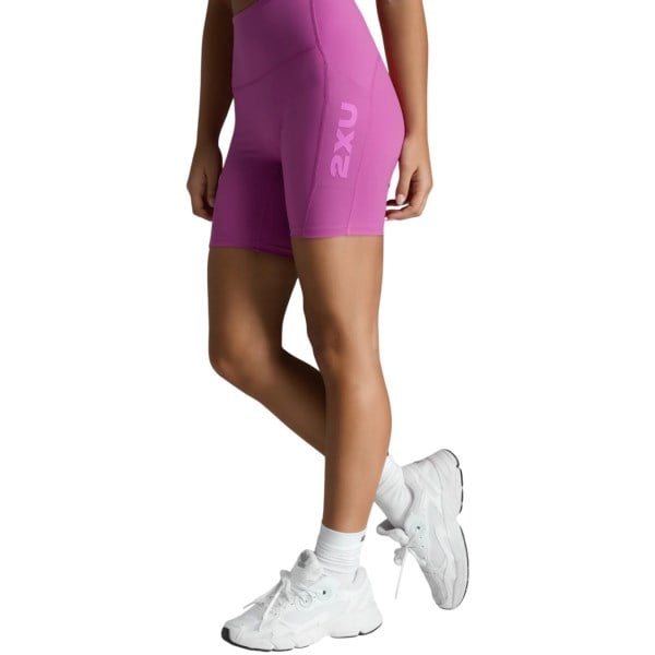 2XU Form Stash Hi-Rise Womens Compression Bike Shorts - Hyper Violet/Hyper Violet