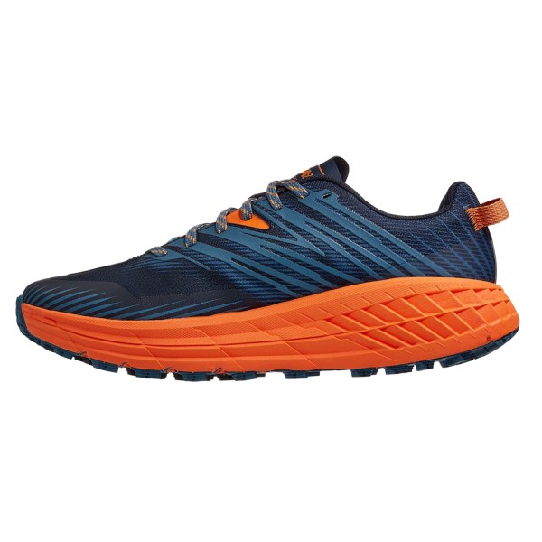 Hoka Speedgoat 4 - Mens Trail Running Shoes - Real Teal/Persimmon Orange