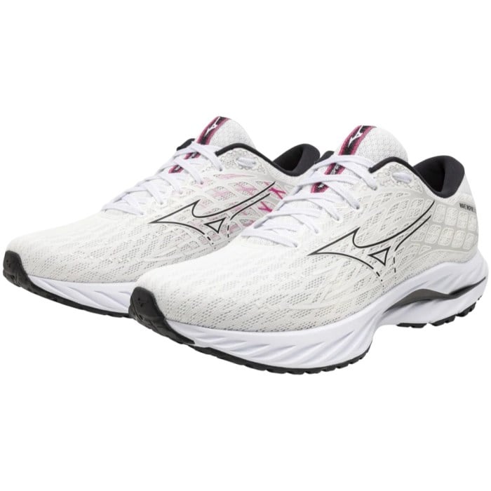 Mizuno Wave Inspire 20 - Mens Running Shoes - White/Black/Fuchsia Purple