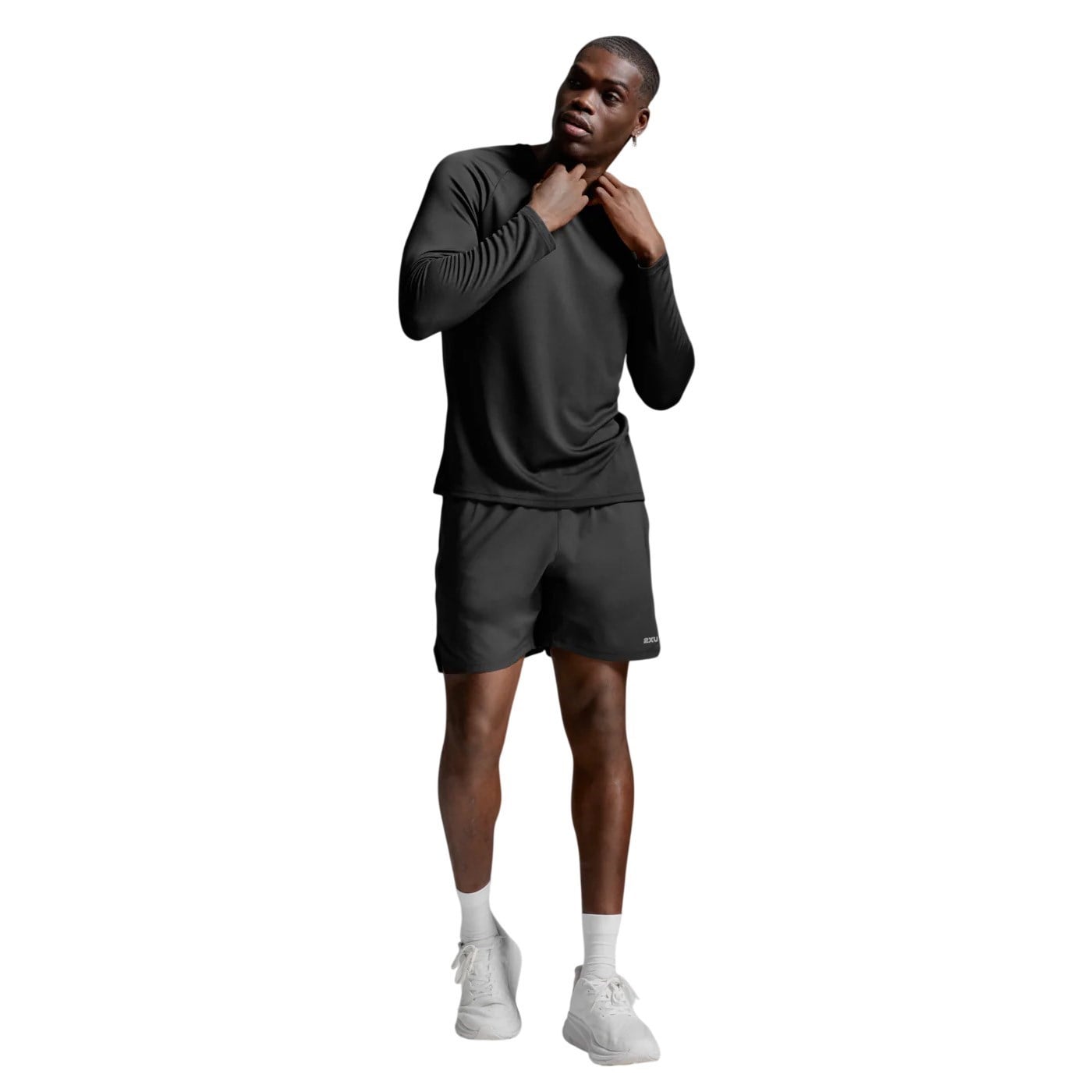 2XU Mens Aero Long Sleeve Top - Black/Silver Reflective