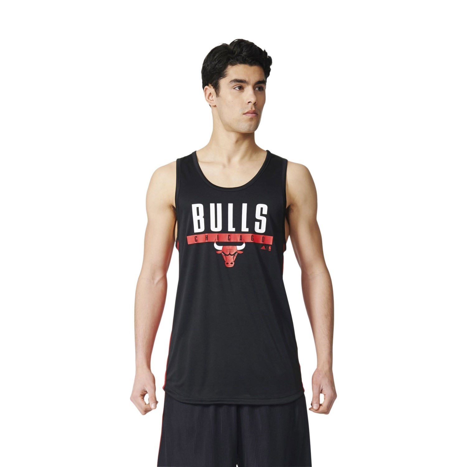 adidas Chicago Bulls Winter Hoops Mens Basketball Tank - Black | RunDNA
