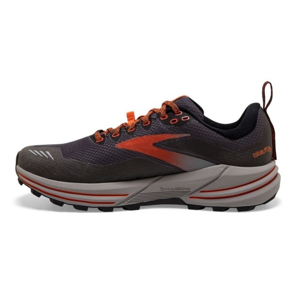 Brooks Cascadia 16 GTX - Mens Trail Running Shoes - Black/Ebony/Cinnabar