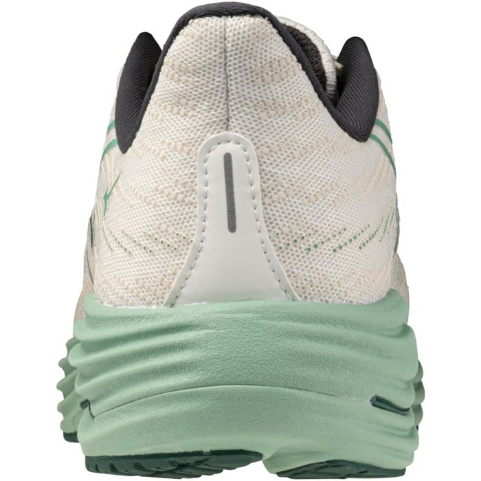 Mizuno Wave Rider 29 - Mens Running Shoes - Snow White/Bistro Green/Creme De Menthe