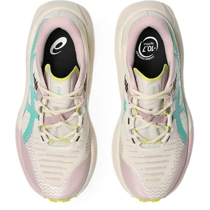 Asics Trabuco Max 5 - Womens Trail Running Shoes - Mineral Beige/Aurora Green