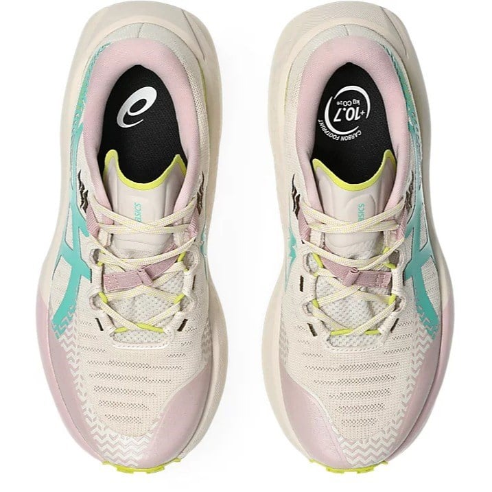 Asics Trabuco Max 5 - Womens Trail Running Shoes - Mineral Beige/Aurora Green