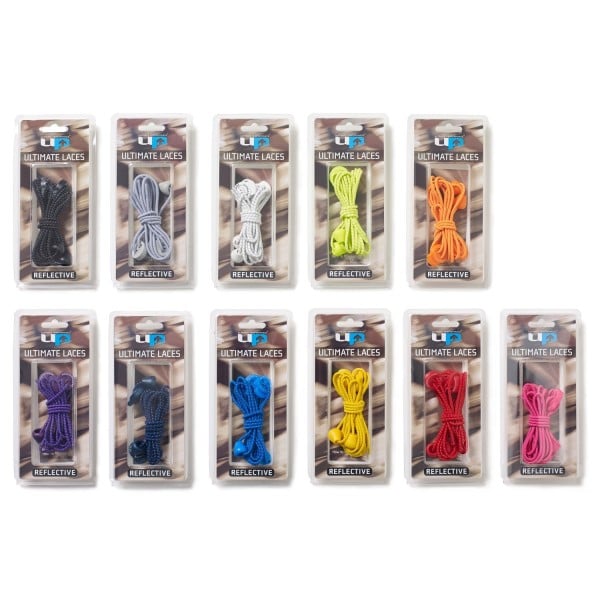 UP Reflective Elastic Running/Triathlon Shoe Laces - Black