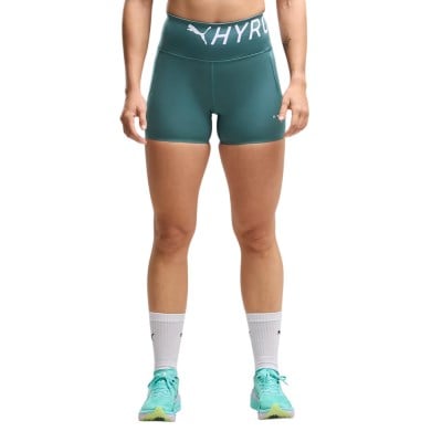 Puma x Hyrox PWRMode Womens 4 Inch Short Tights - Herb Garden