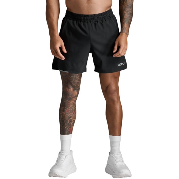 2XU Aero 5 Inch Mens Running Shorts - Jupiter/Ember